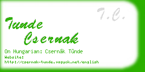 tunde csernak business card